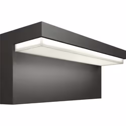 Philips 8720169257252, Éclairage mural extérieur, Anthracite, Aluminium, IP44, Jardin, Patio, I
