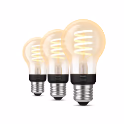 Philips A60 - Ampoule connectée E27 (pack de 3), E27, 7 W, 15000 h, 15000 h, A60, 5 - 95%