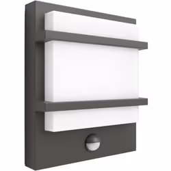 Philips 8720169263734, Éclairage mural extérieur, Anthracite, Aluminium, IP44, Façade, Jardin, Patio, II