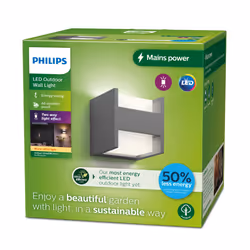 Philips 8720169263857 éclairage extérieur Éclairage mural extérieur LED Anthracite A - Vue supplémentaire 4