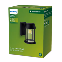 Philips 8720169266391 éclairage extérieur Éclairage mural extérieur E27 Noir