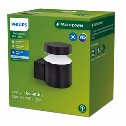 Philips 8720169266612 éclairage extérieur Éclairage mural extérieur LED Noir E