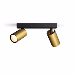 Philips 8720169299191, Spot lumineux sur rail, GU10, 2 ampoule(s), 220-240 V, Noir, Laiton