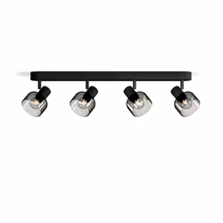Philips 8720169299634, Spot lumineux sur rail, E14, 4 ampoule(s), 220-240 V, Noir