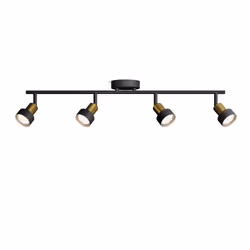 Philips 8720169299931, Spot lumineux sur rail, GU10, 4 ampoule(s), 220-240 V, Noir, Laiton