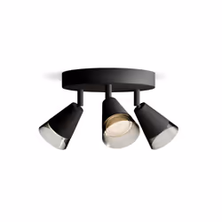 Philips 8720169300057, Spot lumineux sur rail, GU10, 3 ampoule(s), 220-240 V, Noir