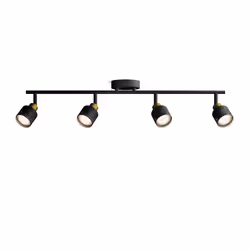 Philips 8720169300132, Spot lumineux sur rail, GU10, 4 ampoule(s), 220-240 V, Noir, Laiton