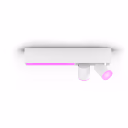 Philips Hue White and Color ambiance Plafonnier Centris 2 spots, Spot d'éclairage intelligent, Bluetooth, Blanc, Métal, GU10, ...
