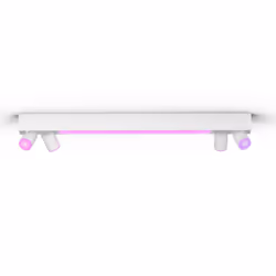 Philips Hue White and Color ambiance Plafonnier Centris 4 spots, Spot d'éclairage intelligent, Bluetooth, Blanc, Métal, GU10, ...