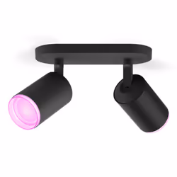 Philips Hue 929003810001, Spot d'éclairage intelligent, Bluetooth, Noir, LED, Métal, GU10