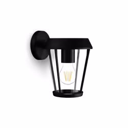 Philips 8720169351455, Éclairage mural extérieur, Noir, Aluminium, IP44, Jardin, Patio, I
