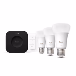 Philips Hue White and Color ambiance Kit de démarrage : trois ampoules connectées E27 + Dimmer Switch + Hue Bridge Pro - Vue supplémentaire 2