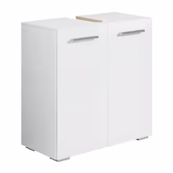Meuble vasque Jupiter - Blanc - 600 x 300 x 600 mm - Meuble de salle de bain colonne armoire