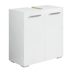 Meuble vasque Jupiter - Blanc - 600 x 300 x 600 mm - Meuble de salle de bain colonne armoire