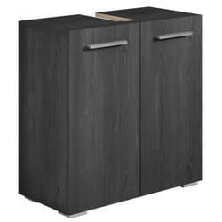 Meuble de salle de bain - Jupiter - Bois mat - 60 x 30 x 60 cm - Meuble bas avec deux portes