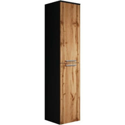 Armoire de rangement de Venus Hauteur 160cm Noir chene - Meuble de rangement haut placard armoire colonne