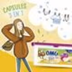 OMO Lessive capsule Jasmin & fleur de coton 3 en 1 - 572 g - 27 lavages