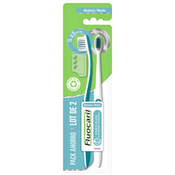 Fluocaril 2 Brosses à Dents Précision Interdentaire Médium - Couleur : Bleu