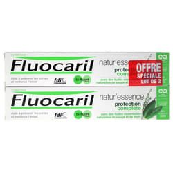 Fluocaril Natur'Essence Dentifrice Protection Complète Bi-Fluoré Lot de 2 x 75 ml