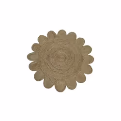 Tapis jute rond bord irrégulier - Nos Envies Déco