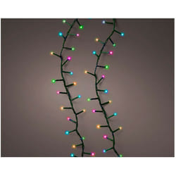 Guirlande led Clignotante Pastel Multicolore - 500 LEDs - 16m - 8 Fonctions - Extérieur IP44 - Câble Vert