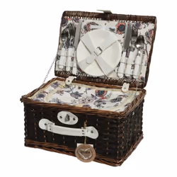 Set de pique-nique fleurit résine tressée - Nos Envies Déco