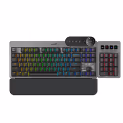 Mountain Everest Max, Taille réelle (100 %), USB, Clavier mécanique, QWERTZ, LED RGB, Gris