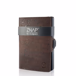 Slimpuro ZNAP AFY13194, Portefeuille, Marron, Aluminium, Cuir véritable, Monochromatique, Poche, 8 pièce(s)