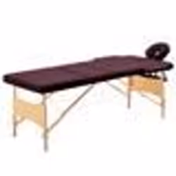 vidaXL Table de massage pliable 3 zones Violet vin