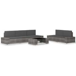 Vidaxl - Ensembles extérieurs avec 2 canapés avec coussins + table différentes couleurs disponibles couleur : Gris