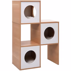 Avec cette belle maison pour chats, vos chats peuvent gratter, percher, se cacher, grimper et se détendre à leur guise. Elle  ...
