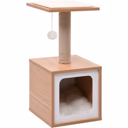 Avec cette belle maison pour chats, vos chats peuvent gratter, percher, se cacher, grimper et se détendre à leur guise. Elle ...