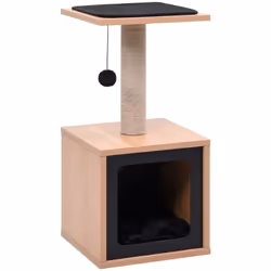 Avec cette belle maison pour chats, vos chats peuvent gratter, percher, se cacher, grimper et se détendre à leur guise. Elle ...