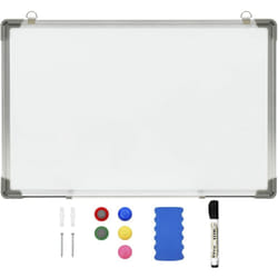 vidaXL Tableau blanc magnétique effaçable à sec Blanc 60x40 cm Acier