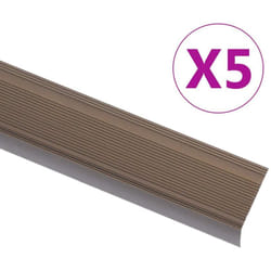 Vidaxl - Nez de marche forme en l 5 pcs aluminium 90 cm marron