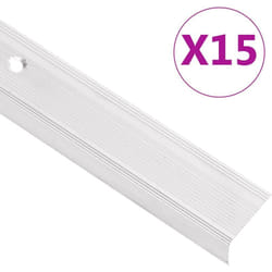Vidaxl - Nez de marche forme en l 15 pcs aluminium 100 cm argenté