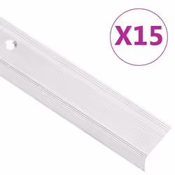 vidaXL Nez de marche forme en L 15 pcs aluminium 100 cm argenté