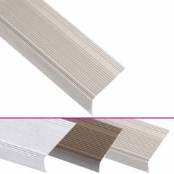 Nez de marche forme en L 5 pcs aluminium 100 cm champagne vidaXL