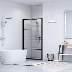 Vidaxl - Porte de douche Verre trempé 100x178 cm Noir