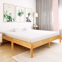 vidaXL Cadre de lit Bois de chêne massif 180 x 200 cm
