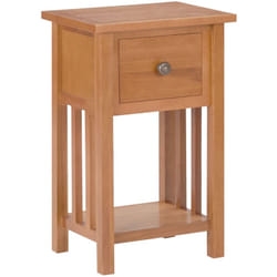 Vidaxl - Table à revues avec tiroir 35x27x55 cm Bois de chêne solide