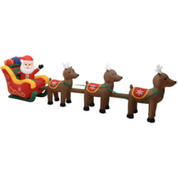 Décoration gonflable de Père Noël et de rennes led 490 cm Vidaxl