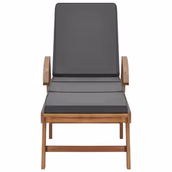 VidaXL 3054634 chaise d'extérieur Linge Siège rembourré Teck Gris