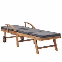 VidaXL 3054634 chaise d'extérieur Linge Siège rembourré Teck Gris - Vue supplémentaire 6