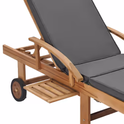 VidaXL 3054634 chaise d'extérieur Linge Siège rembourré Teck Gris - Vue supplémentaire 8