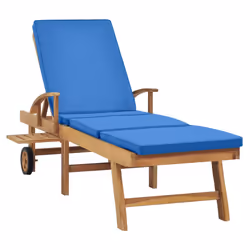 VidaXL 3054636 chaise d'extérieur Linge Siège rembourré Teck Bleu