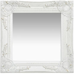 Vidaxl - Miroir mural style baroque 40x40 cm Blanc