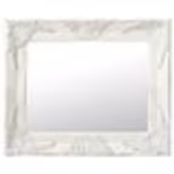 vidaXL Miroir mural style baroque 50x40 cm Blanc - TU