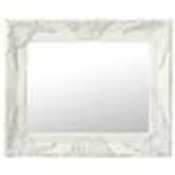 vidaXL Miroir mural style baroque 50x40 cm Blanc - TU