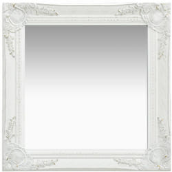Vidaxl - Miroir mural Conception anti-âge Cadre ornemental de style baroque 50 x 50 cm Couleurs diverses Couleur : blanche